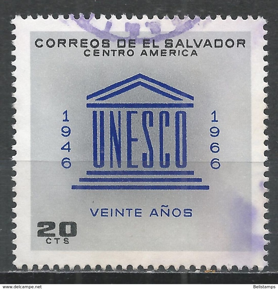 Salvador, El 1966. Scott #770 (U) UNESCO Emblem * - Salvador