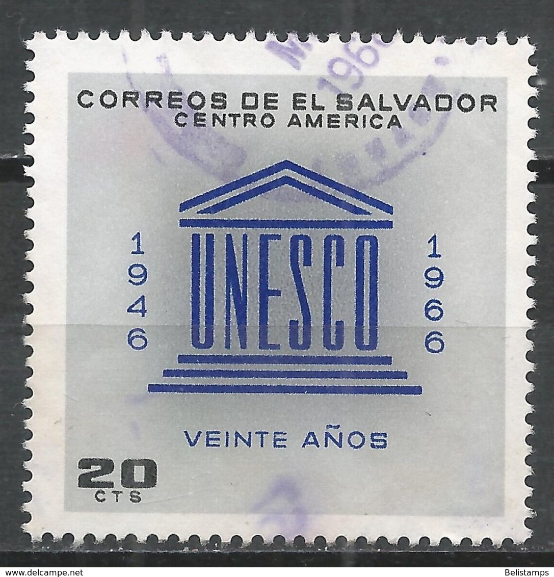 Salvador, El 1966. Scott #770 (U) UNESCO Emblem * - Salvador