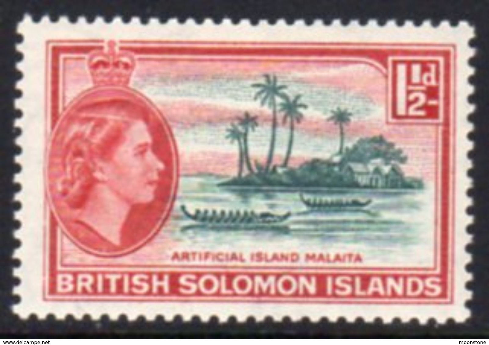 Solomon Islands 1963-4 1½d Artificial Island Wmk. St. Edward's Crown Definitive, MNH, SG 104 (B) - British Solomon Islands (...-1978)