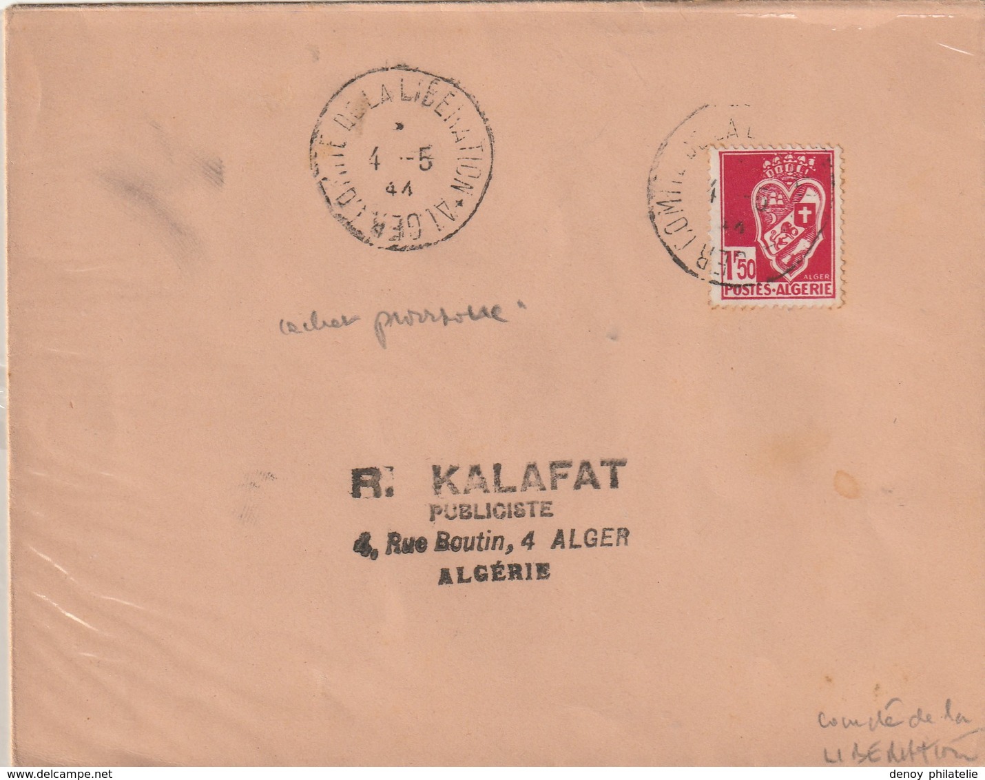 Algérie - Lettre ,cachetcomité De La Libération - Storia Postale