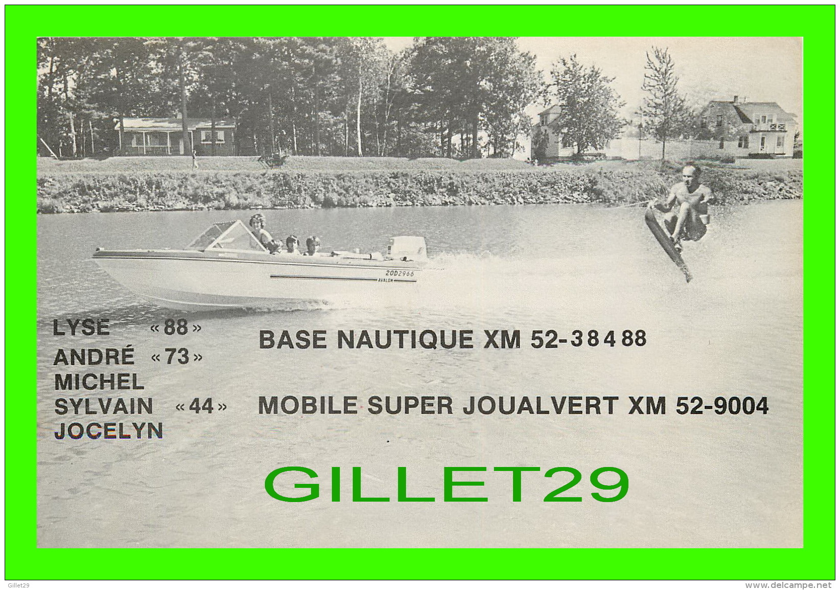 QSL - MOBILE SUPER JOUALVERT - XM-52-9004 - ST-LUC, QUÉBEC - BATEAU, SKI NAUTIQUE - BASE NAUTIQUE XM-52-38488 - - Radio Amateur