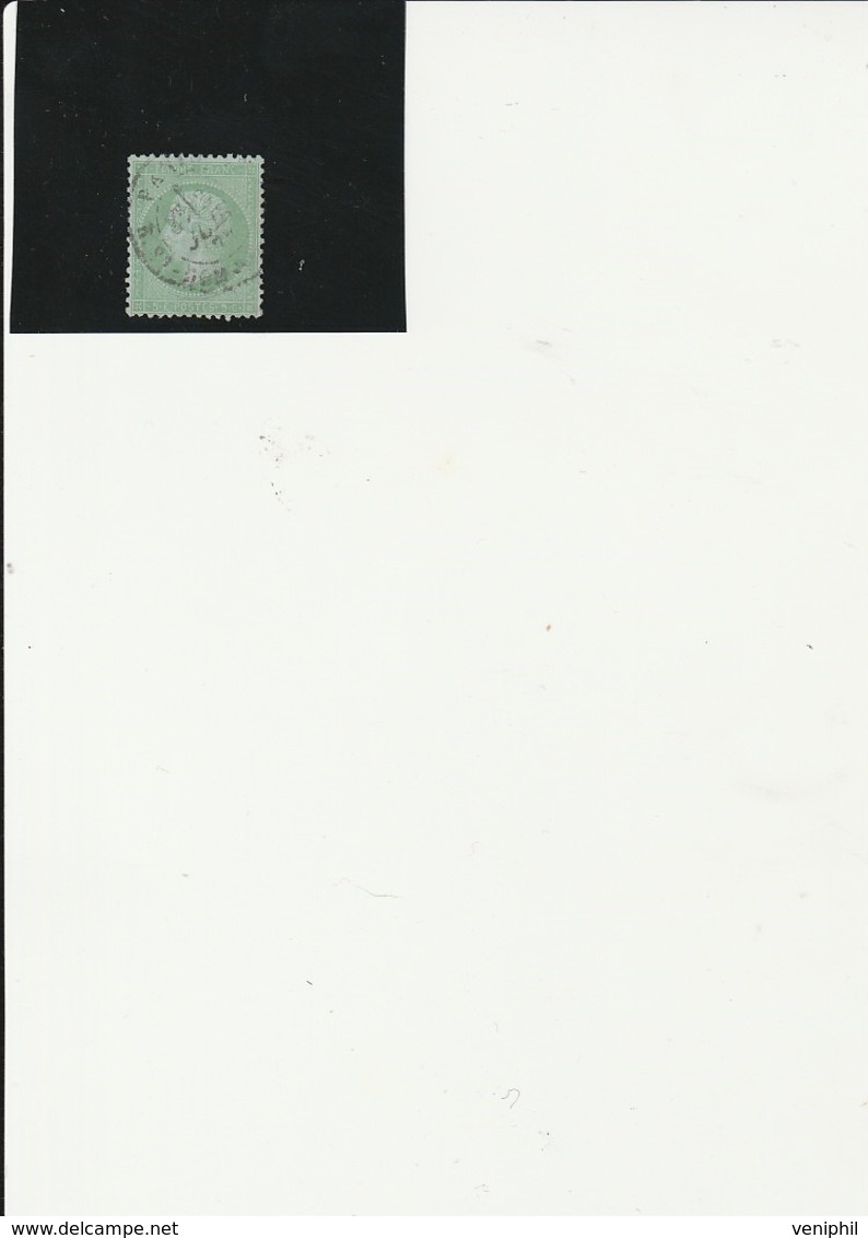 TIMBRE NAPOLEON III - N° 35 VERT PALE SUR BLEU - TB - 1871 -  COTE : 230 € - 1870 Belagerung Von Paris