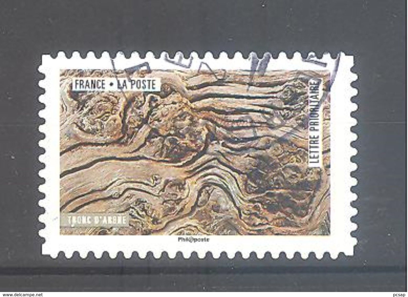 France Autoadhésif Oblitéré (oeuvres De La Nature : Tronc D'arbre) (cachet Rond) - Used Stamps