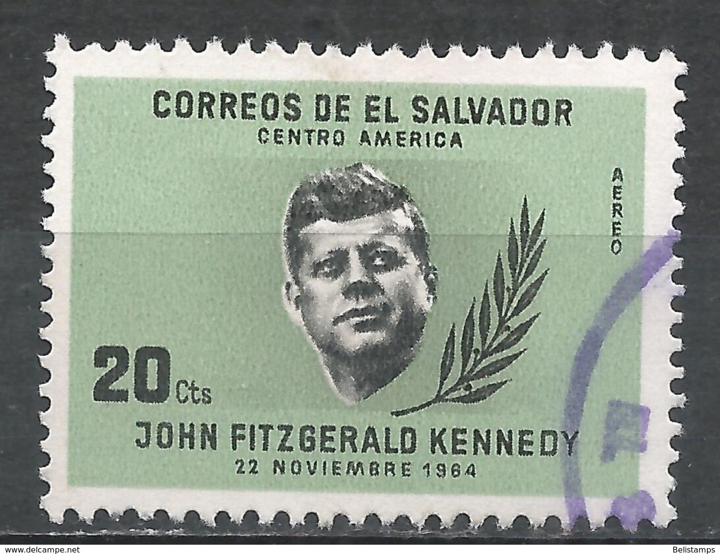 Salvador, El 1964. Scott #C212 (U) Pres. John F. Kennedy * - Salvador