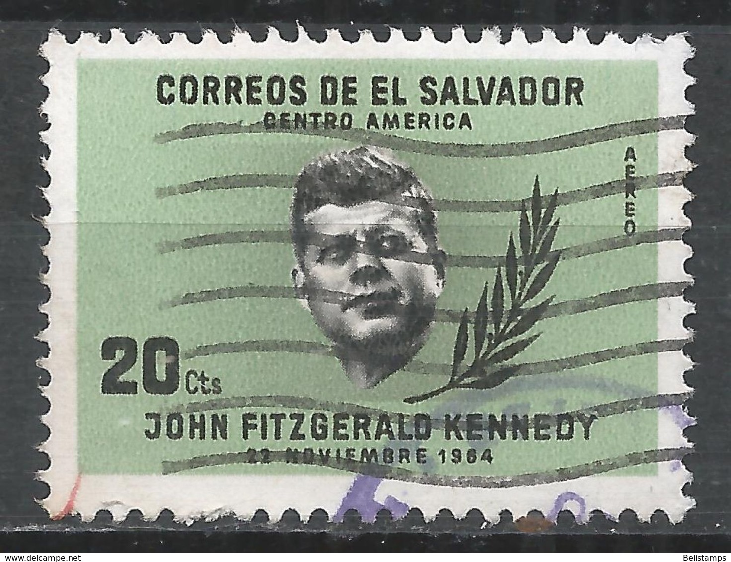 Salvador, El 1964. Scott #C212 (U) Pres. John F. Kennedy * - Salvador