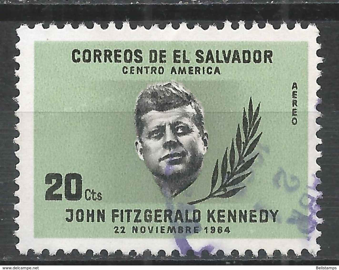 Salvador, El 1964. Scott #C212 (U) Pres. John F. Kennedy * - Salvador