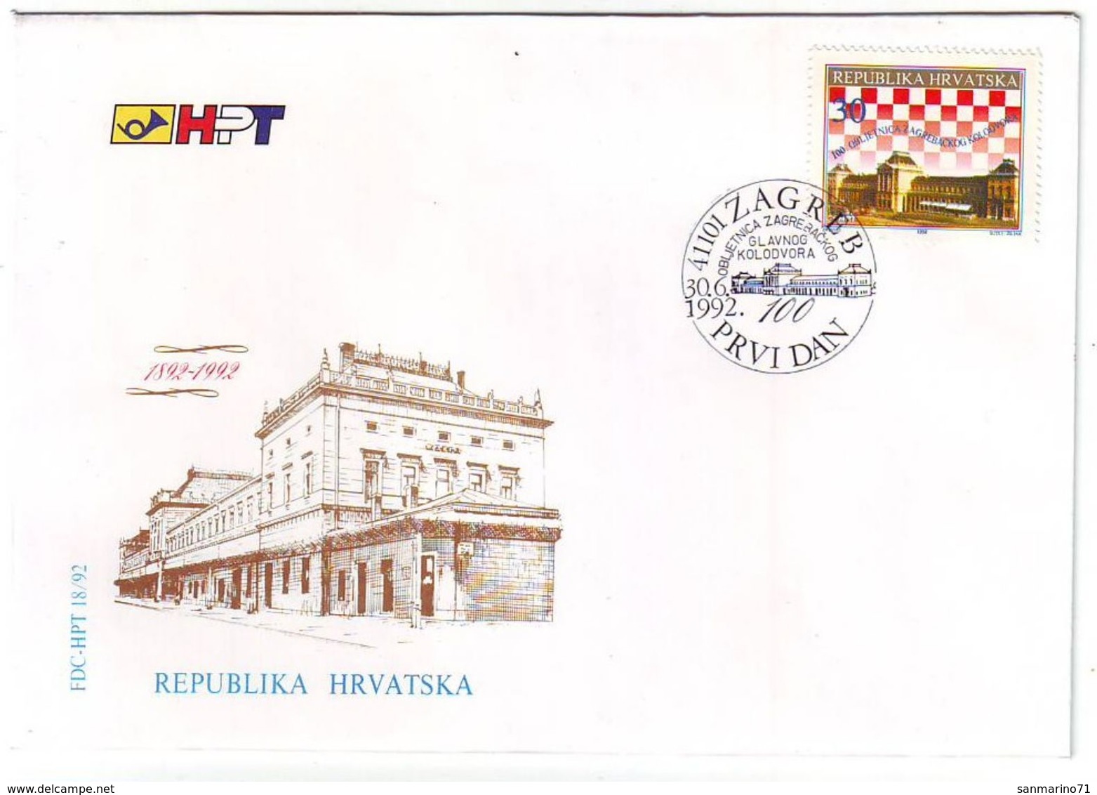 CROATIA FDC 200,trains - Trains