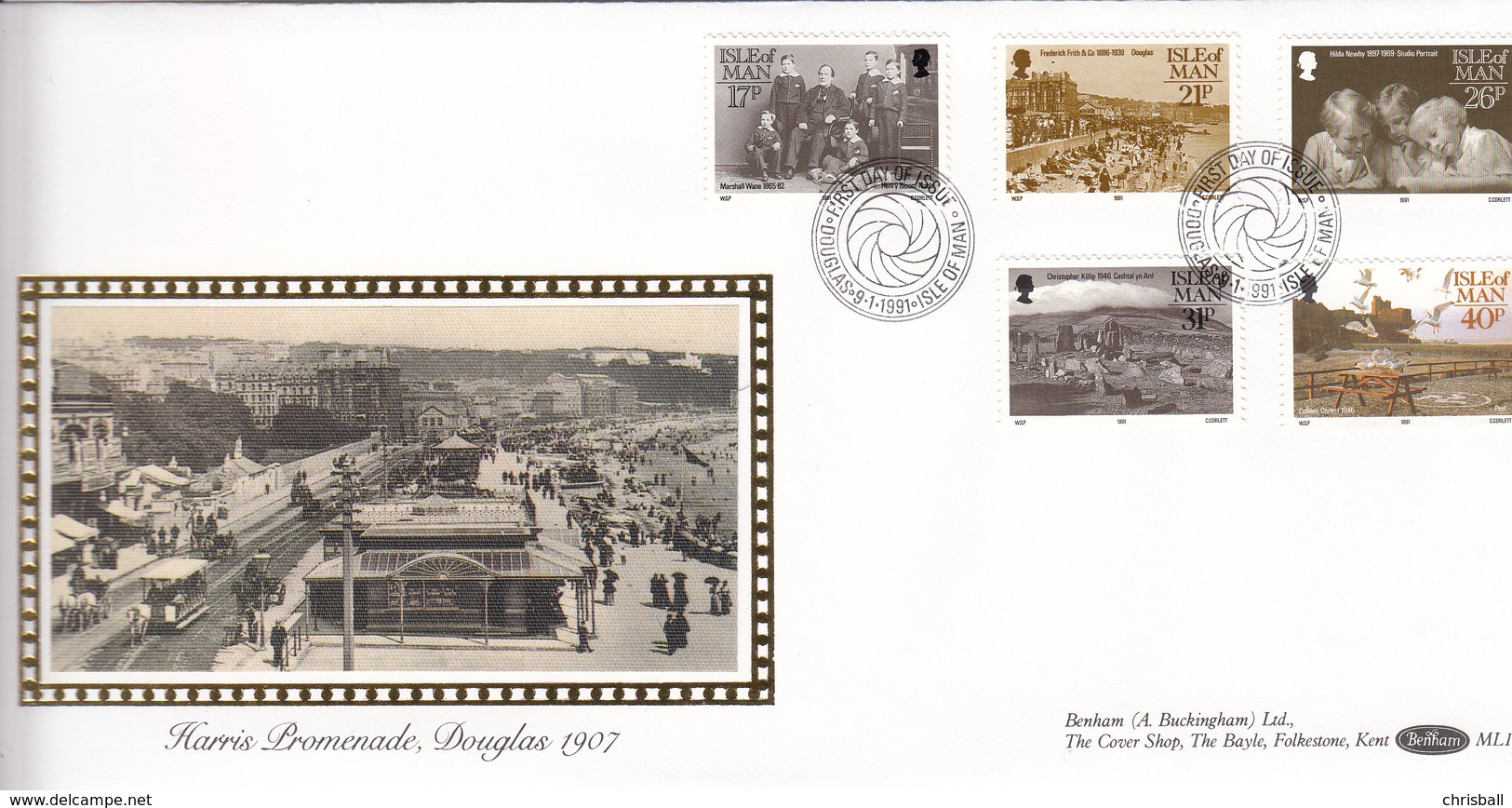 Isle Of Man 1991 Harris Promenade - On Silk FDC - Man (Insel)