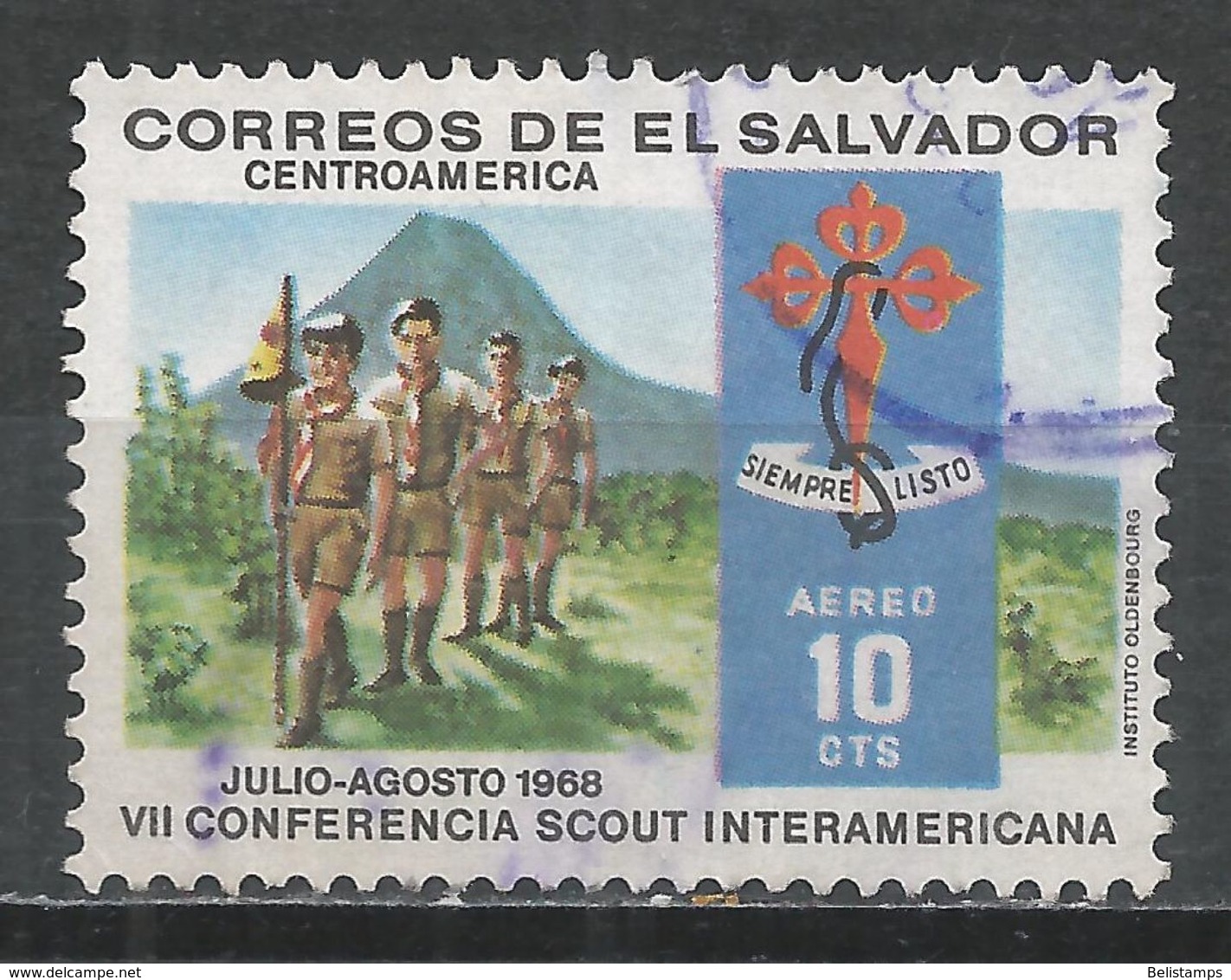 Salvador, El 1968. Scott #C249 (U) Scouts Hiking * - Salvador