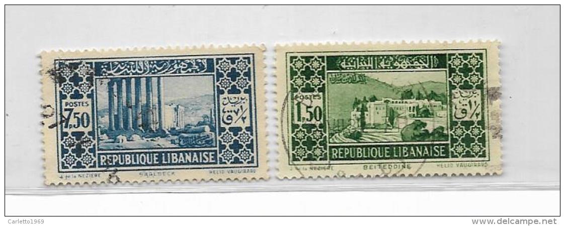 Francobolli 2 Republique Libanaise - 1,50 - 7,50 - - Liban