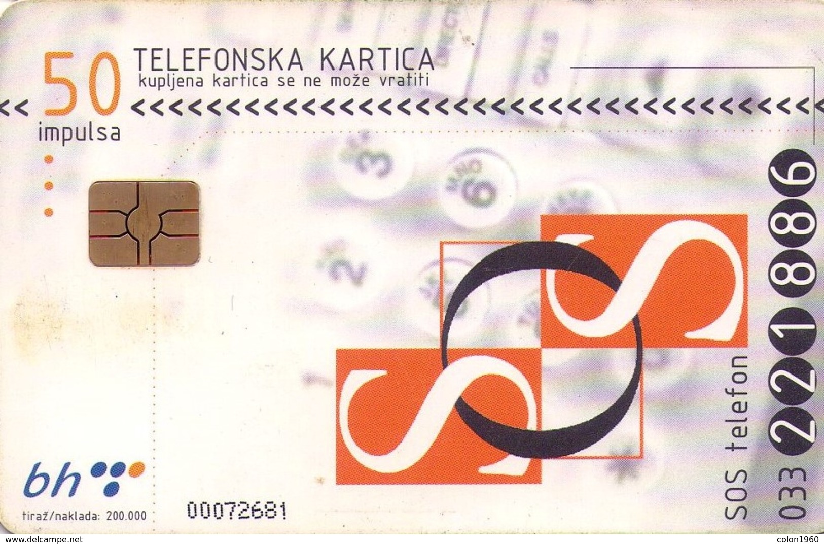 BOSNIA Y HERZEGOVINA. SOS. 50U. 2000-01. (522) - Bosnië