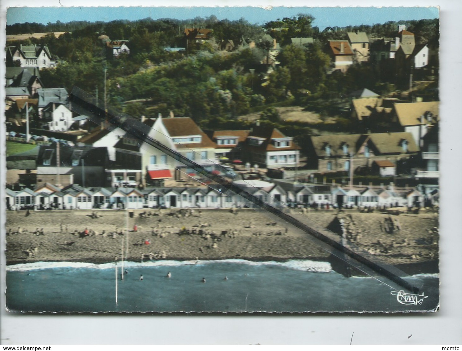 CPM  - Quiberville -(Seine Maritime) - La Plage Et Les Villas - Vue Aérienne - Autres & Non Classés