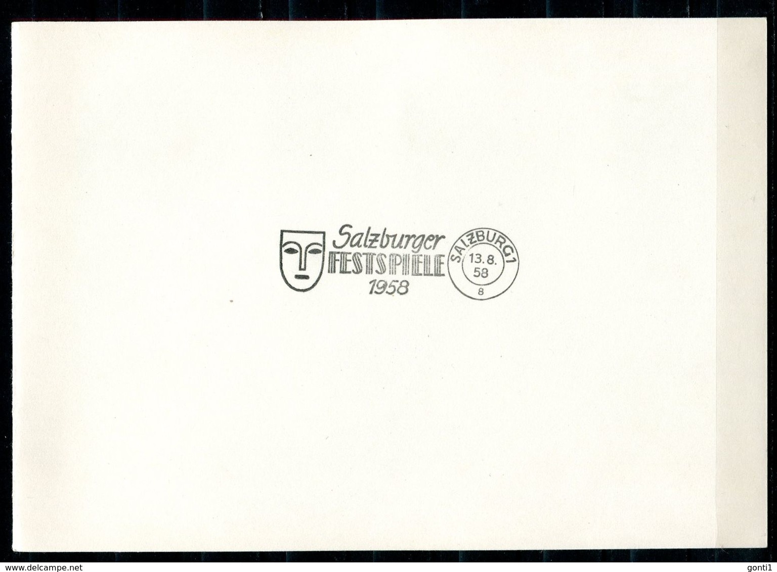 Österreich 1958 Big Gedenkblatt/Folder Salzburger Festspiele Mit Mi.Nr.989/93 U.SST"Salzb-Salzburger Festspiele"1 Folder - Musik