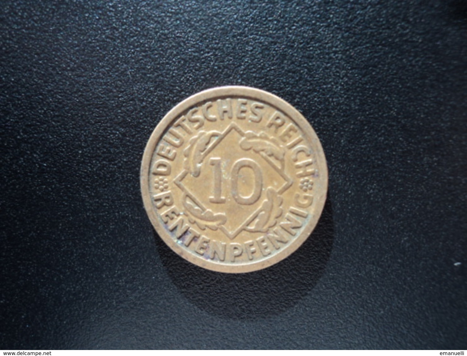ALLEMAGNE : 10 RENTENPFENNIG  1924 D   KM 33    TTB - 10 Rentenpfennig & 10 Reichspfennig