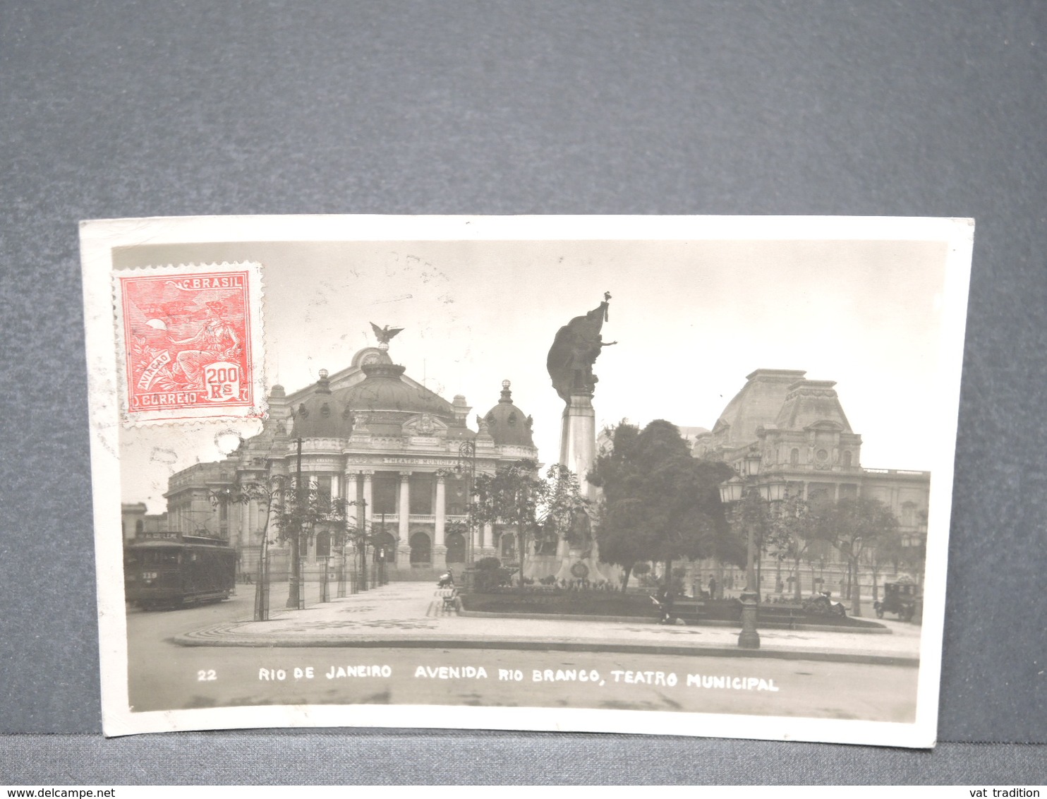 BRÉSIL - Carte Postale De Rio De Janeiro - Acenida Rio Branco , Teatro Municipal  -voyagé Pour La France 1923 - L 15695 - Rio De Janeiro