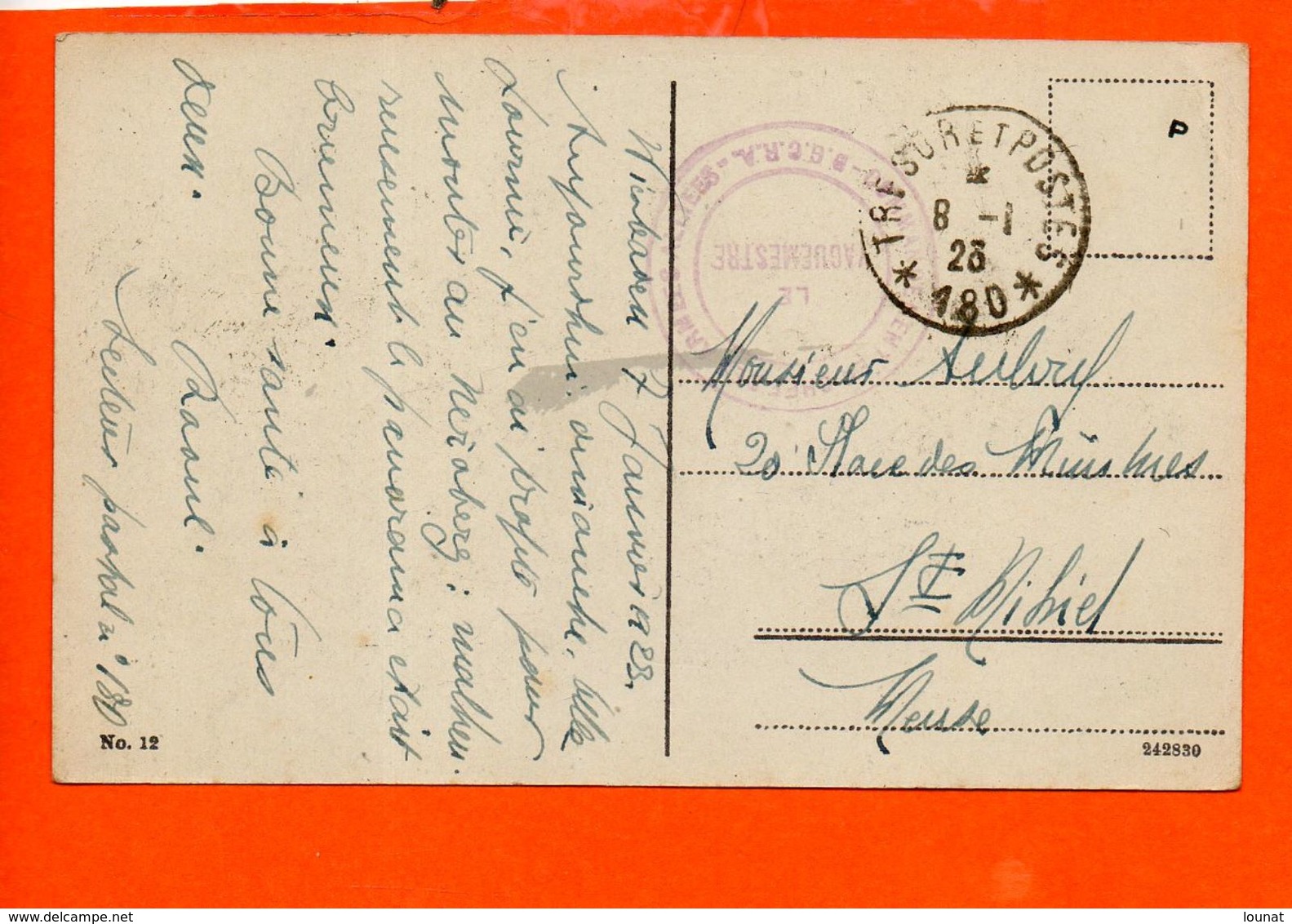 Hopital Dépot De Convalescents - Le Vaguemestre - WIESBADEN Correspondance Militaire - Autres & Non Classés