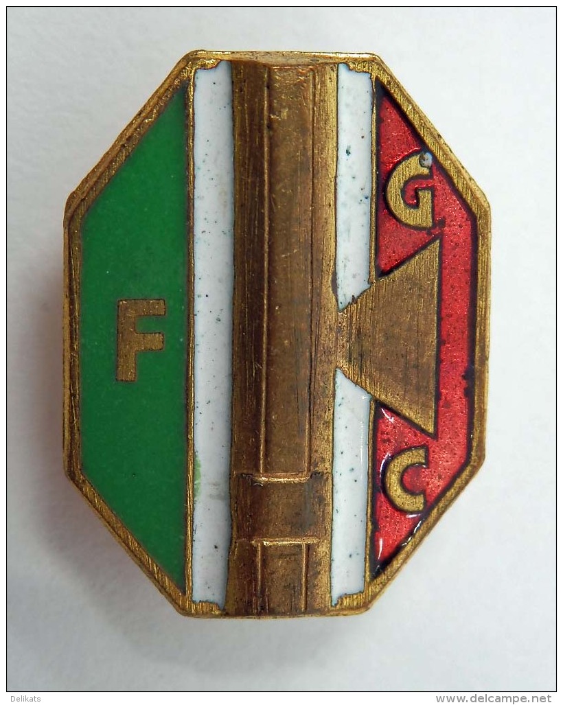 Vecchia Spilla Distintivo FGC Fasci Giovanili Di Combattimento Fascio Fascismo Old Pin  Fascista - Militari