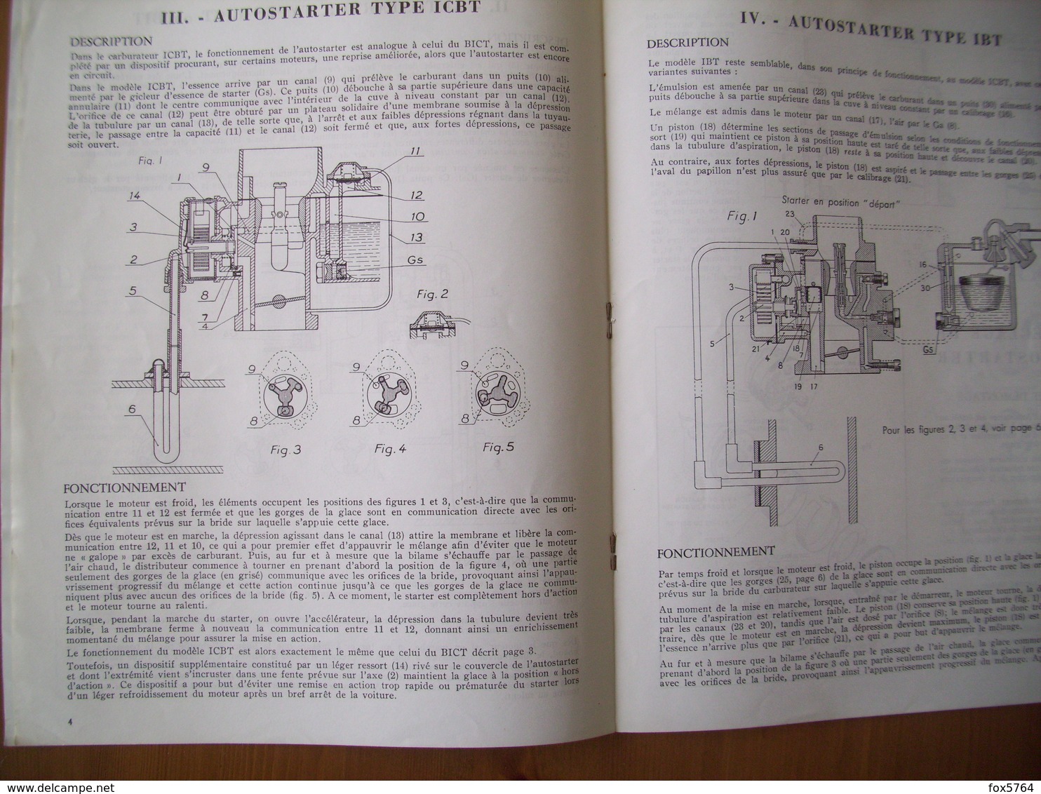 GUIDE TECHNIQUE / AUTOSTARTER SOLEX / ORIGINAL / EDITION 1960 - Motos