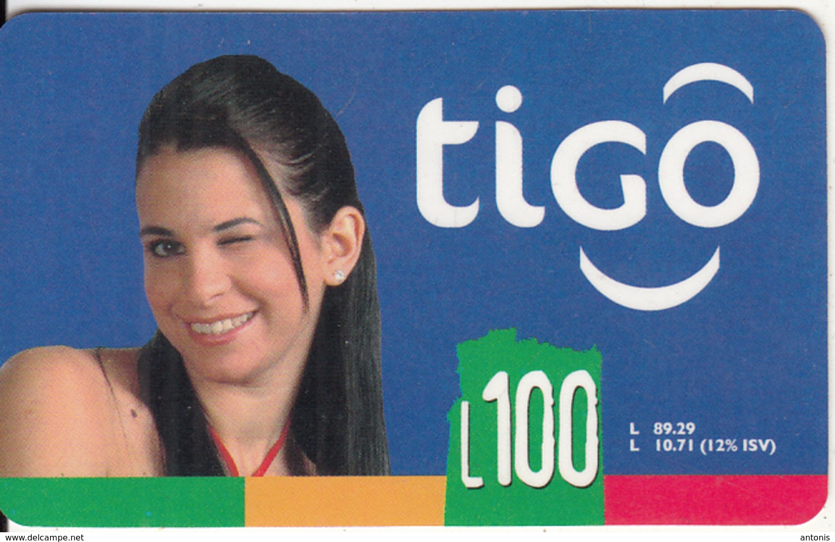 HONDURAS - Girl, TIGO Prepaid Card L100, Exp.date 12/06, Used - Honduras