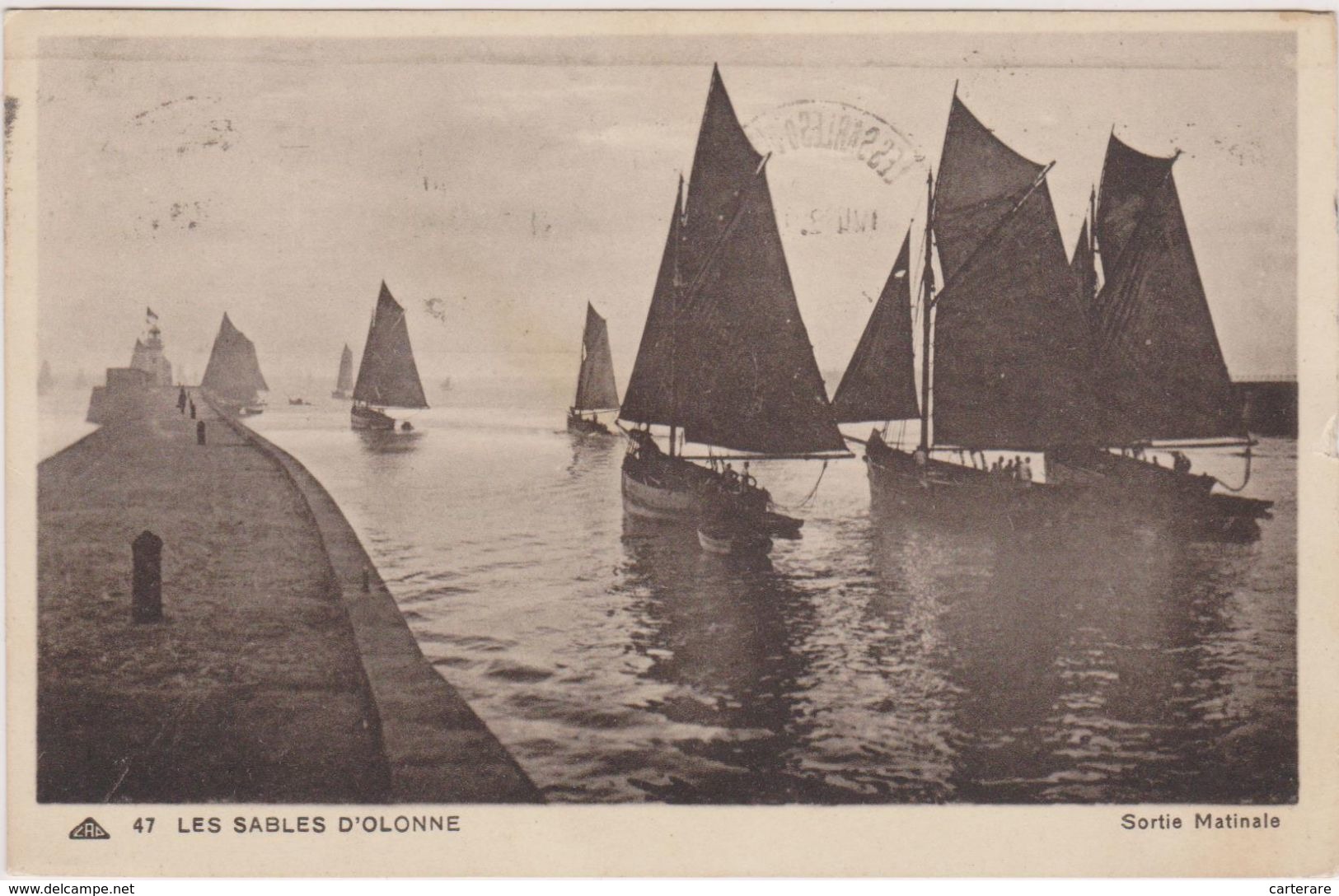 Cpa,les Sables D'olonne,cote De Lumière,ville Cotière Issue D'une Colonie Espagnole,port De Pèche,sortie Matinale - Sables D'Olonne