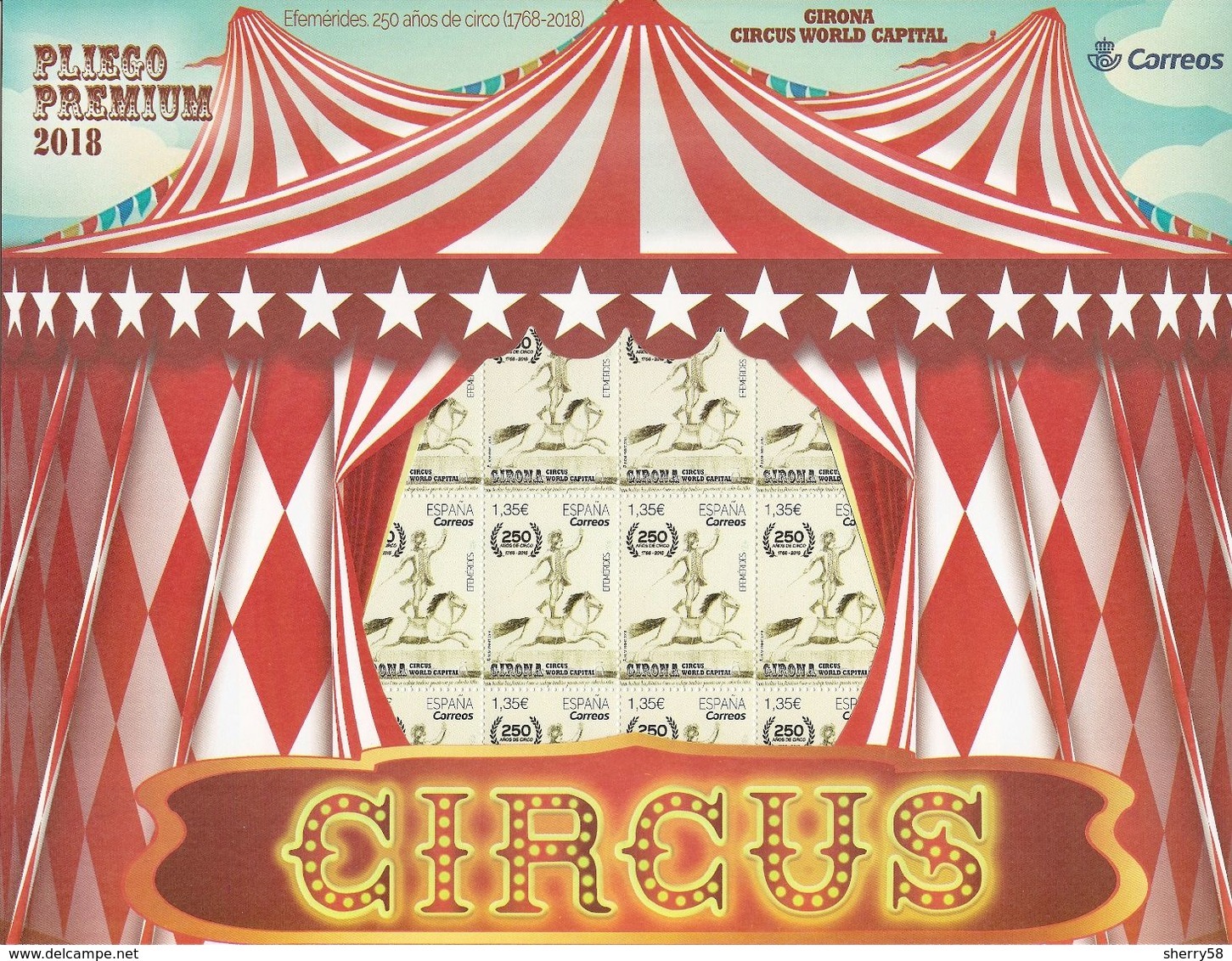 2018-ED. 5208 - EN PLIEGO PREMIUM  Efemérides. 250 Años De Circo (1768-2018) GIRONA CIRCUS WORLD CAPITAL-NUEVO - Full Sheets
