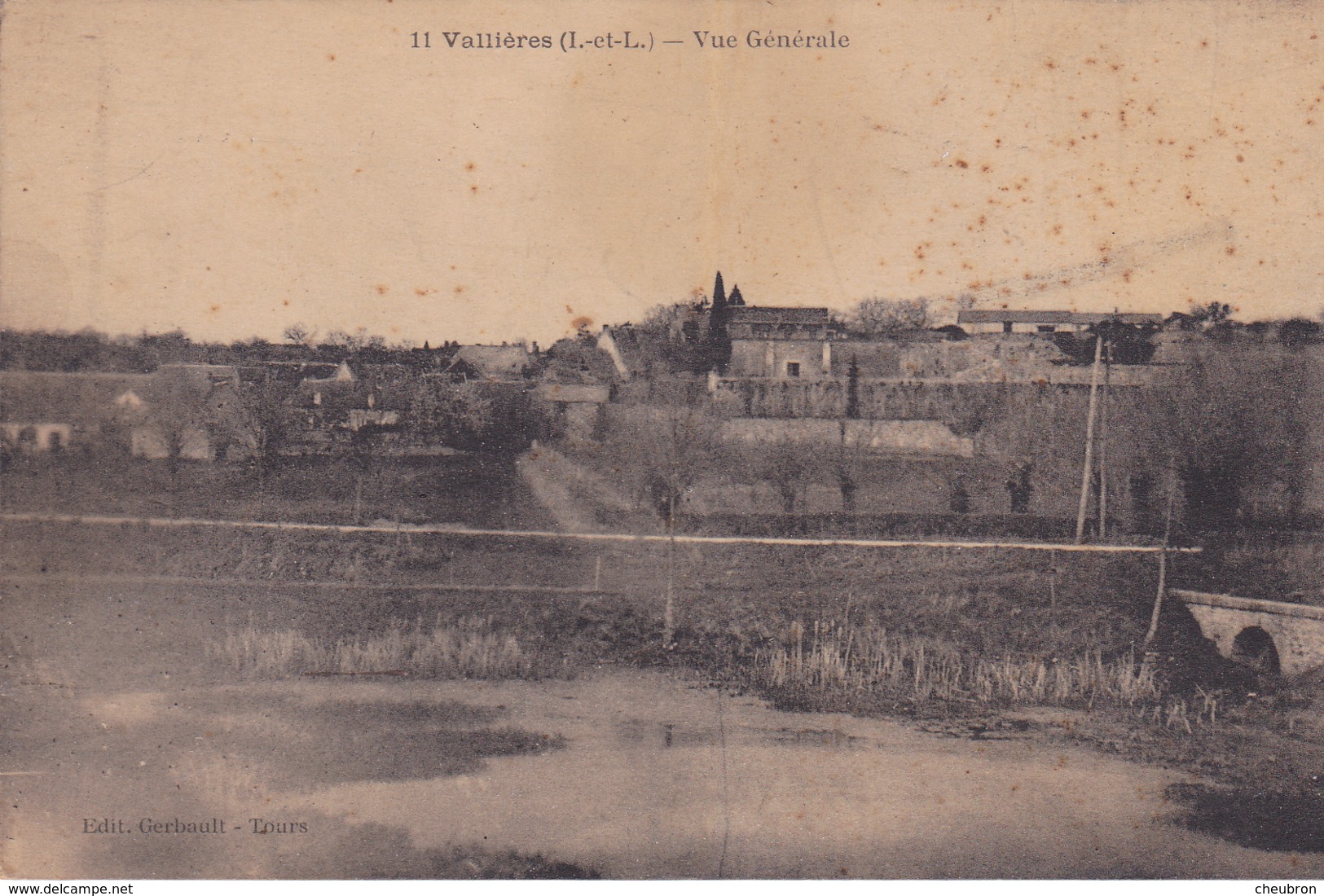 37 FONDETTES.  VALLIERES . CPA . RARETE. VUE GENERALE. - Fondettes