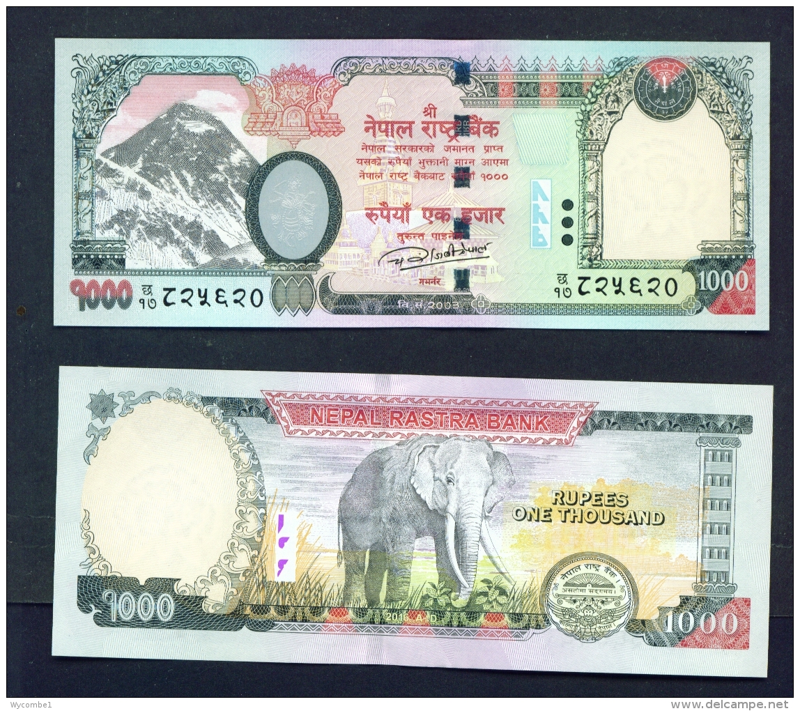 NEPAL  -  2016  1000 Rupees  UNC Banknote - Népal