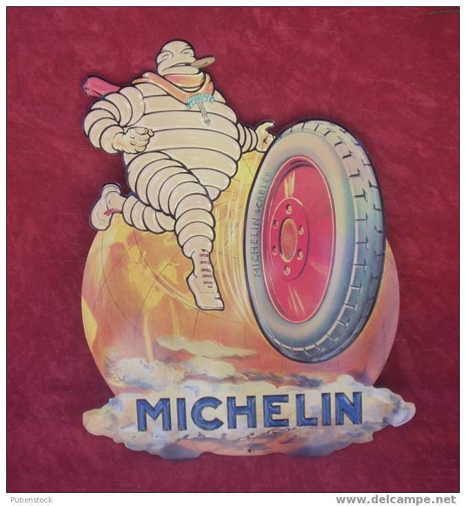 Plaque Métal "MICHELIN" Monde. - Plaques En Tôle (après 1960)