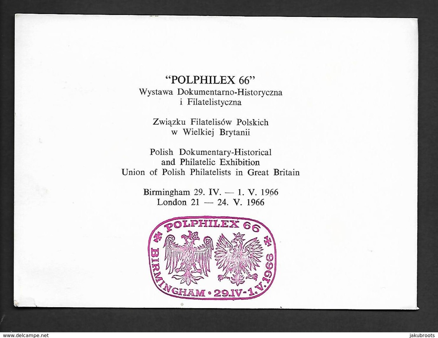 POLPHILEX  66. DOCUMENTARY & PHILATELIC  EXHIBITION  " THOUSAND  YEARS OF CHRISTIANITY " - Covers & Documents