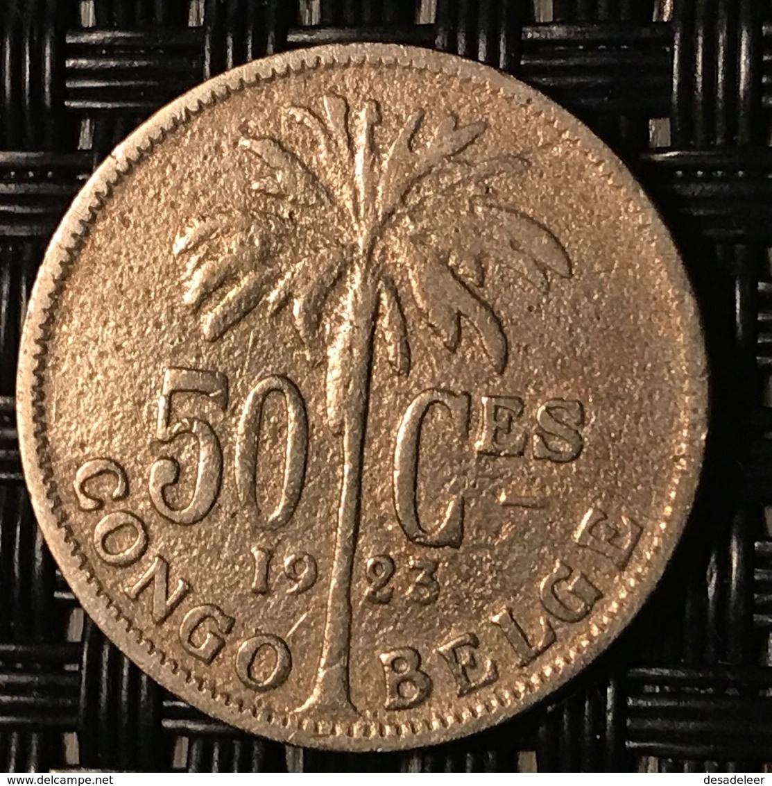 50 Centimes Congo-Belge 1923 FR - 1910-1934: Albert I