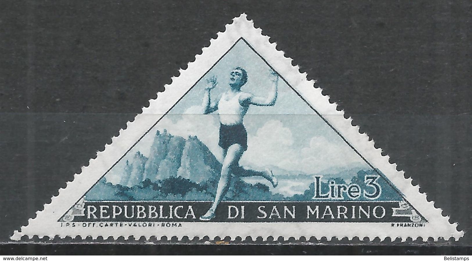 San Marino 1953. Scott #329 (MH) Runner - Neufs