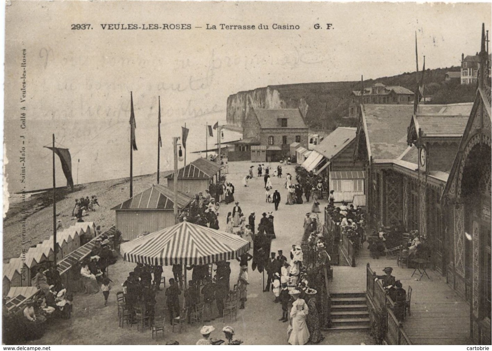 Dépt 76 - VEULES-LES-ROSES - La Terrasse Du Casino - Très Animée - Carte Précurseur - Veules Les Roses