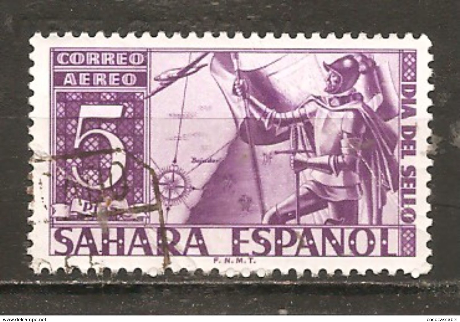 Sahara - Edifil 86 - Yvert Aéreo 16 (usado) (o) (defectuoso) - Sahara Espagnol