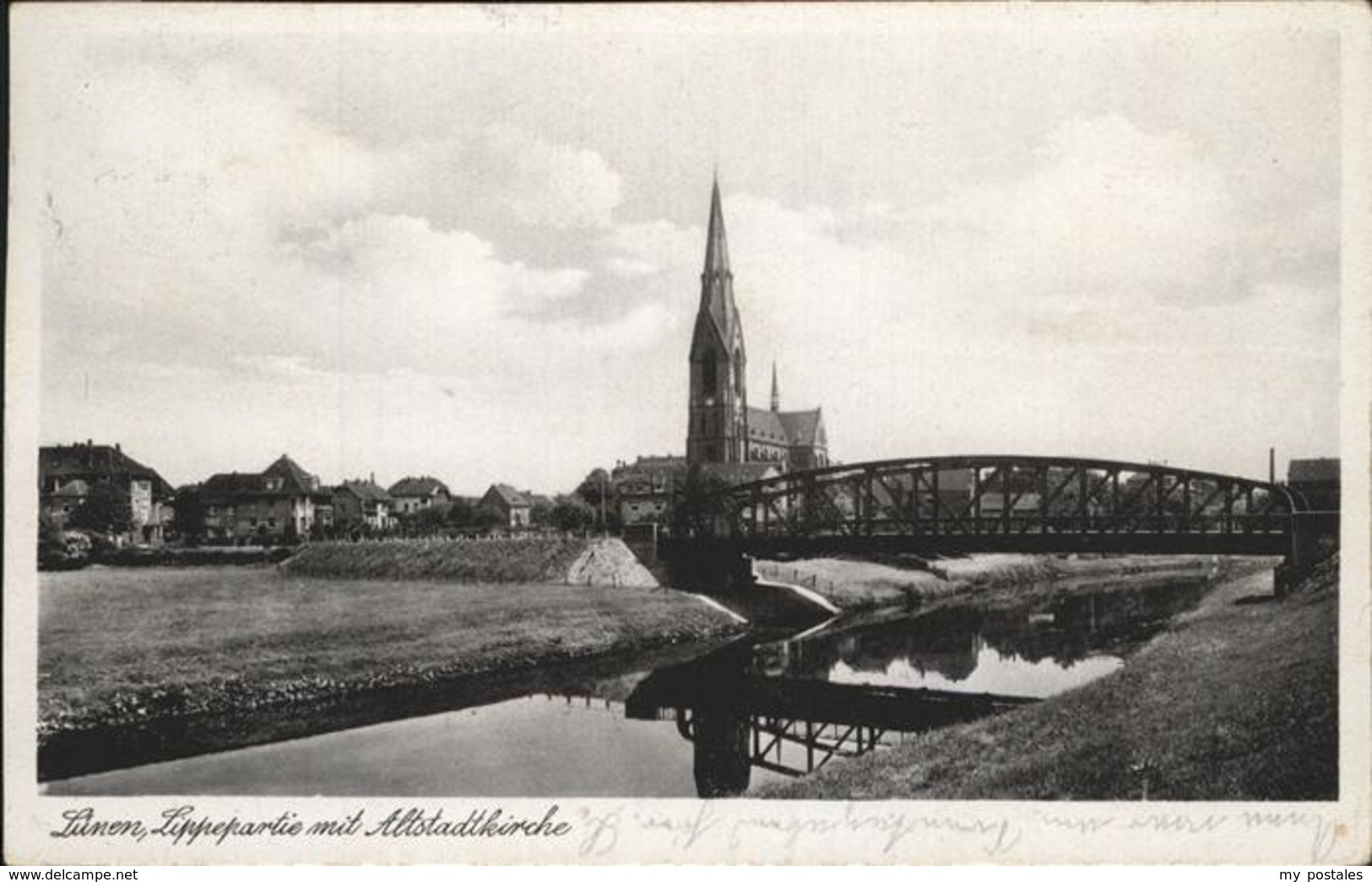 41228438 Luenen Lippepartie Altstadtkirche Bruecke Luenen - Luenen