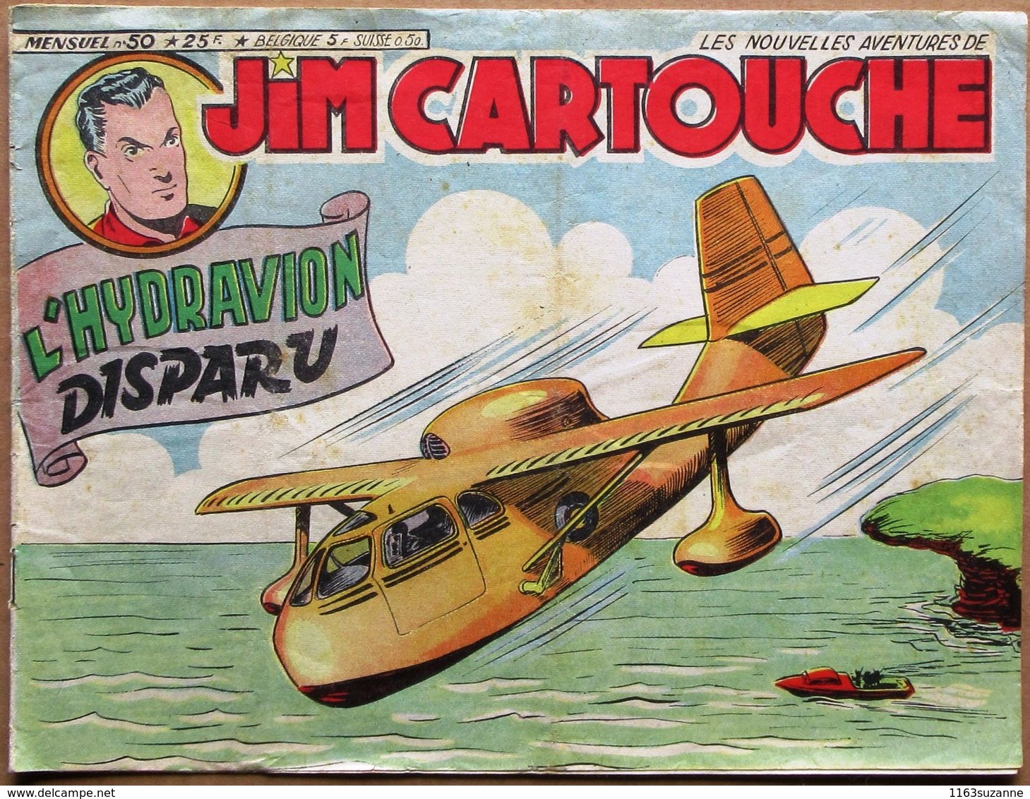 EO JIM CARTOUCHE N° 50 (05/1951) - Dessin De GERALD FORTON : L'hydravion Disparu (Editions Ray-Flo) - Otras Revistas