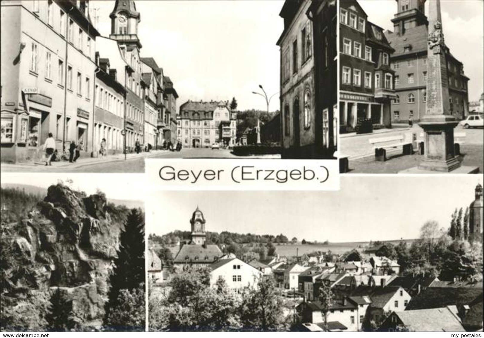 41236182 Geyer Postsaeule Karl-Marx-Platz Geyer - Geyer