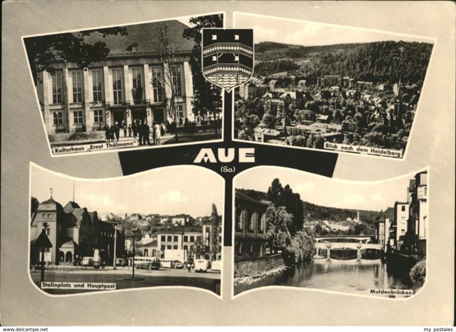 41239245 Aue Sachsen Stadtwappen, Heidelberg, Muldenbruecken, Stalinplatz Aue - Aue