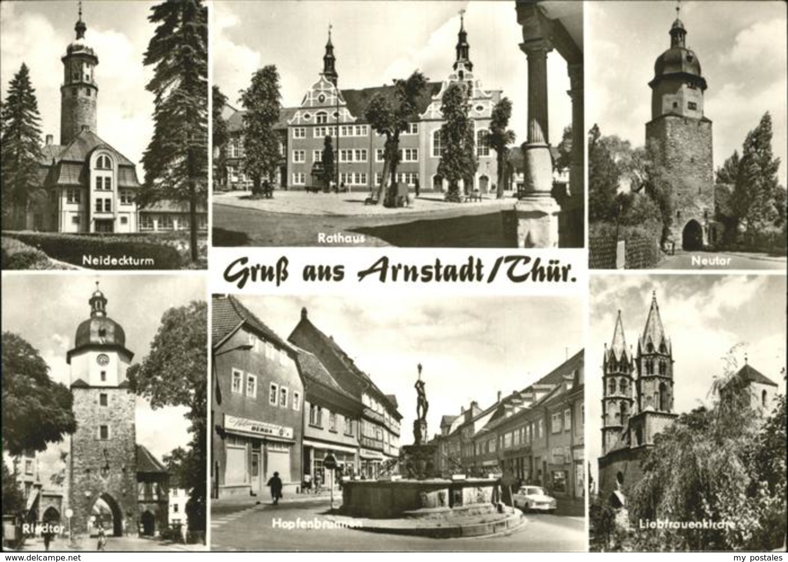 41239265 Arnstadt Ilm Neutor, Liebfrauenkirche, Rathaus, Neideckturm Arnstadt - Arnstadt