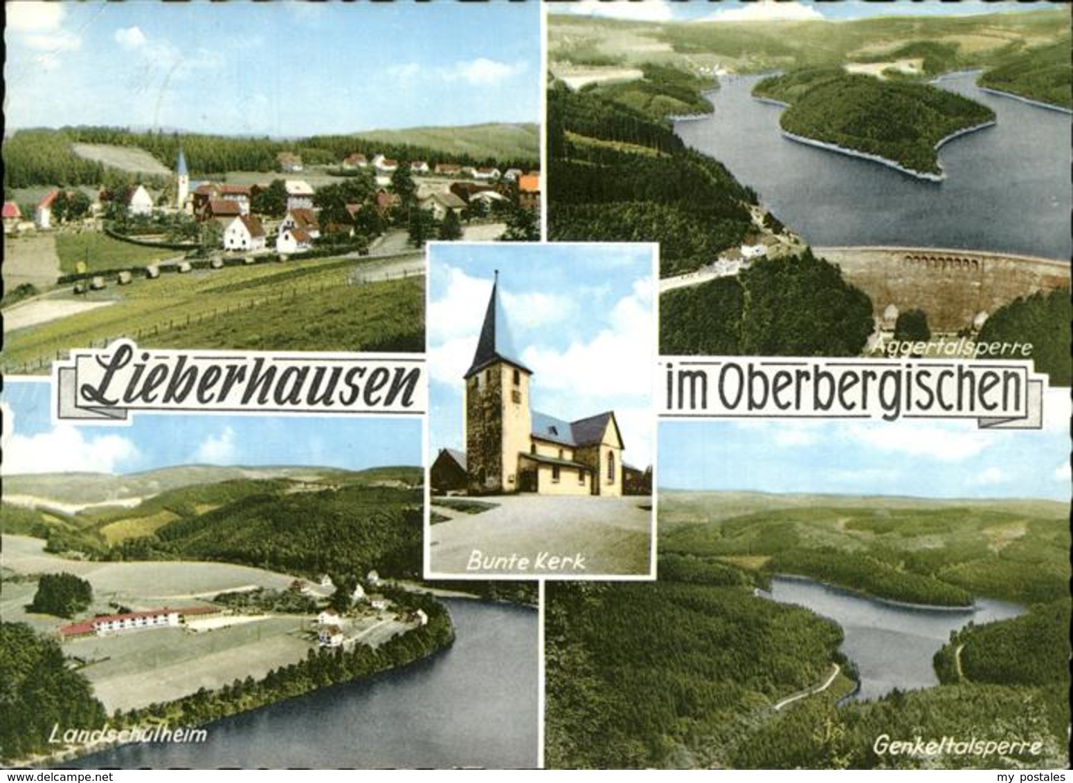 41235256 Lieberhausen Aggertalsperre, Genkeltalsperre, Landschulheim, Bunte Kerk - Gummersbach