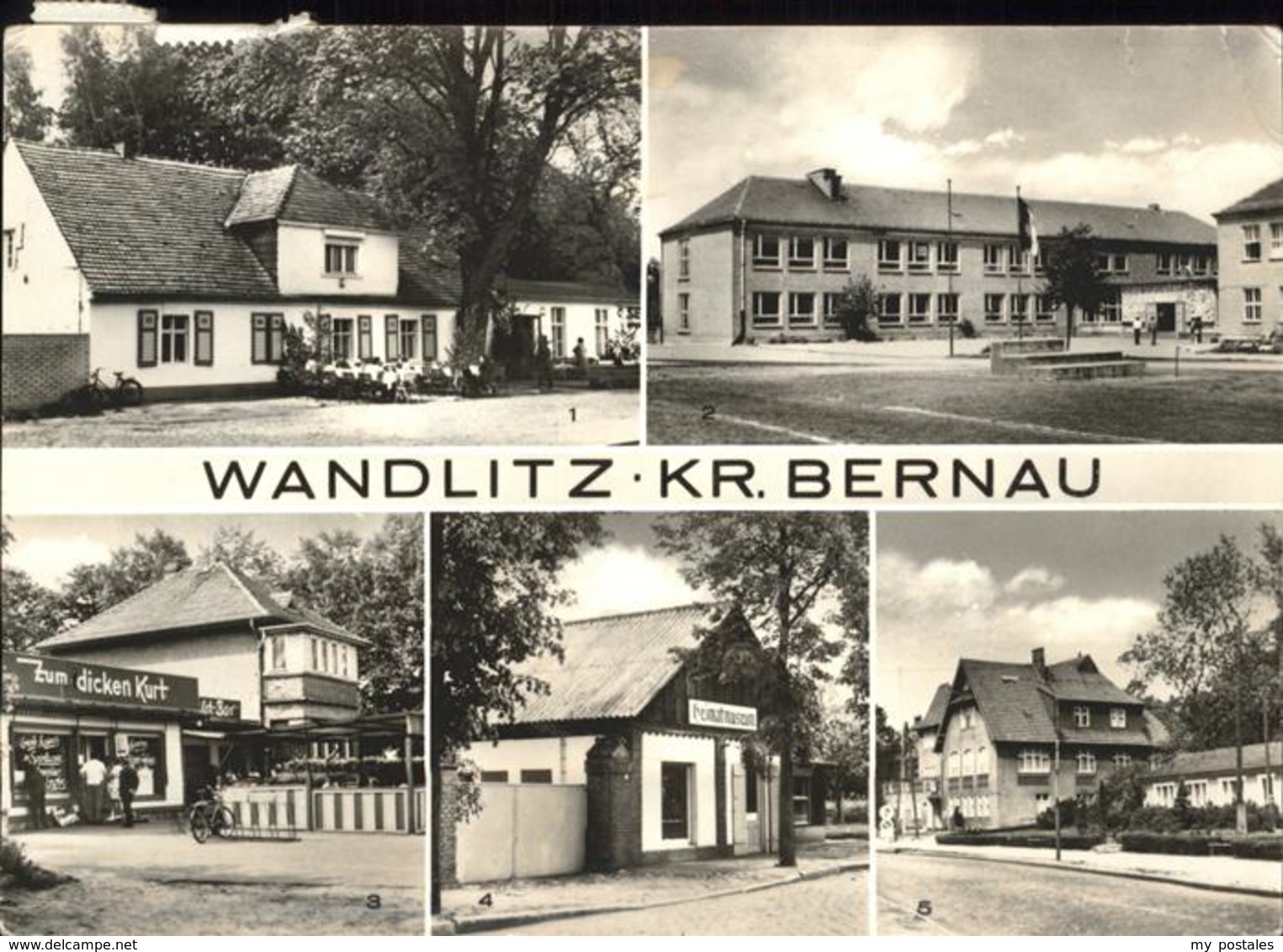 41235735 Wandlitz HO Gaststaette Seekrug, Erich-Weinart Oberschule Wandlitz - Wandlitz