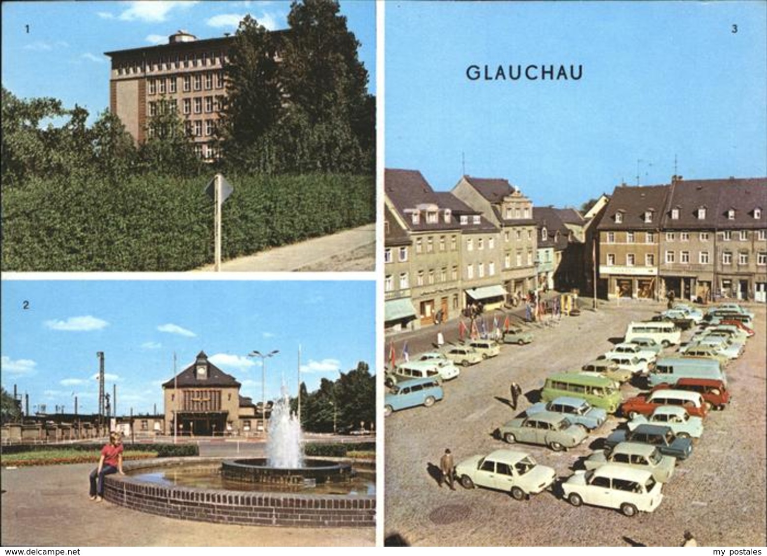 41239297 Glauchau Ingenieurschule, Markt, Bahnhof Glauchau - Glauchau