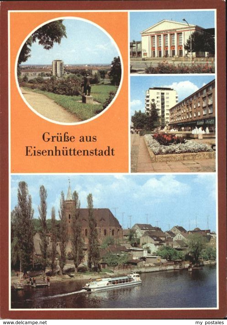 41238388 Eisenhuettenstadt Rosenhuegel Anlegestelle Schiffe Eisenhuettenstadt - Eisenhüttenstadt