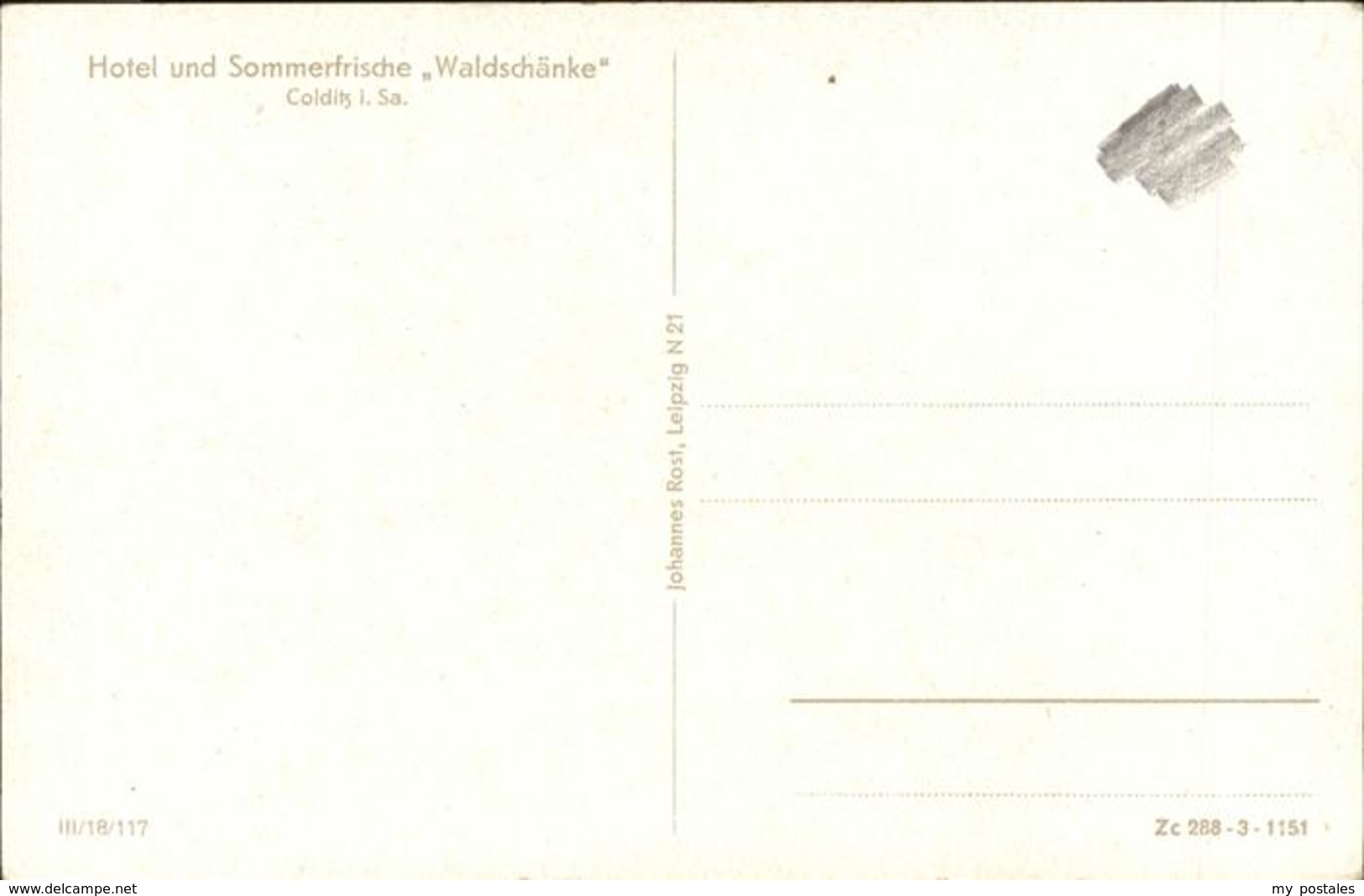 41238515 Colditz Hotel Sommerfrische Waldschaenke Hugo Vogel Colditz - Colditz