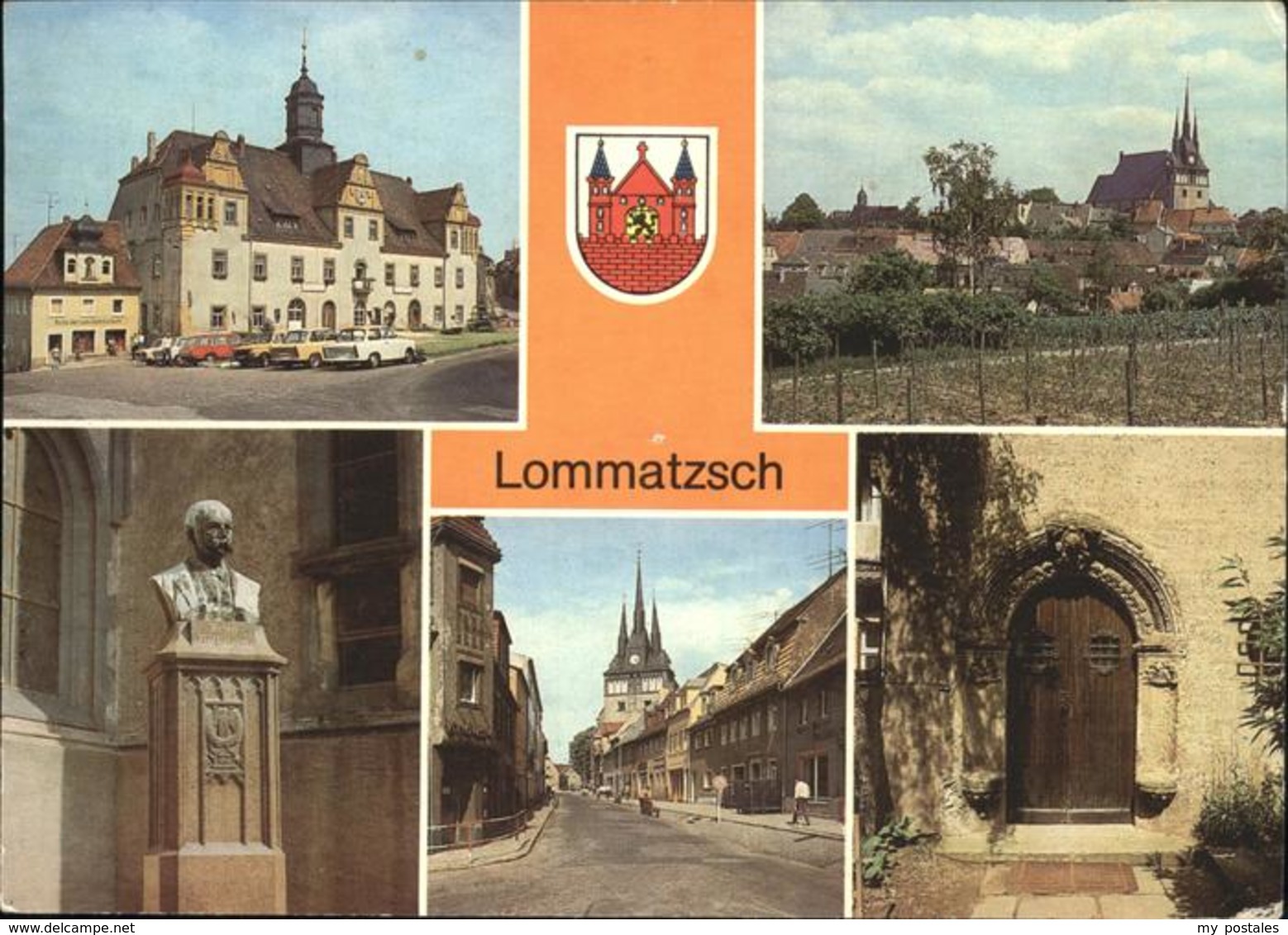 41235478 Lommatzsch Markt, Robert-Volkmann-Denkmal, Doebelner Str.  Lommatzsch - Lommatzsch