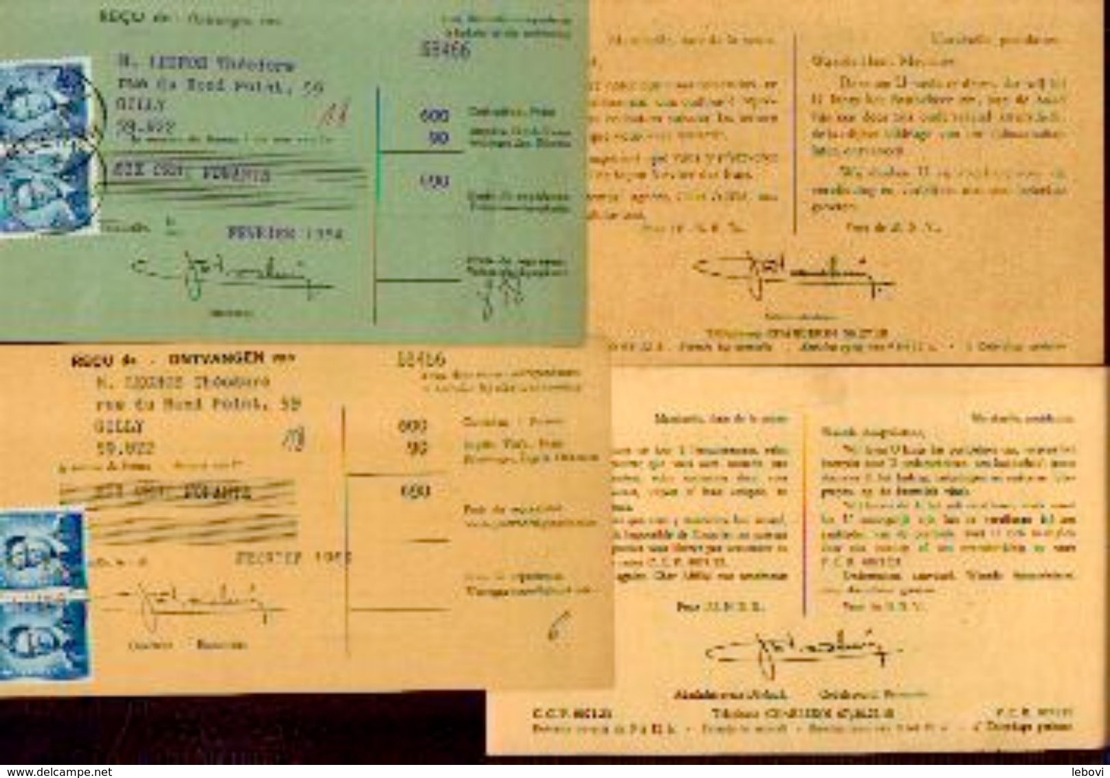 (MARCINELLE - Assurances) « Union Nationale Belge De Défense »- Lot De 4 Documents Différents - Bank & Versicherung