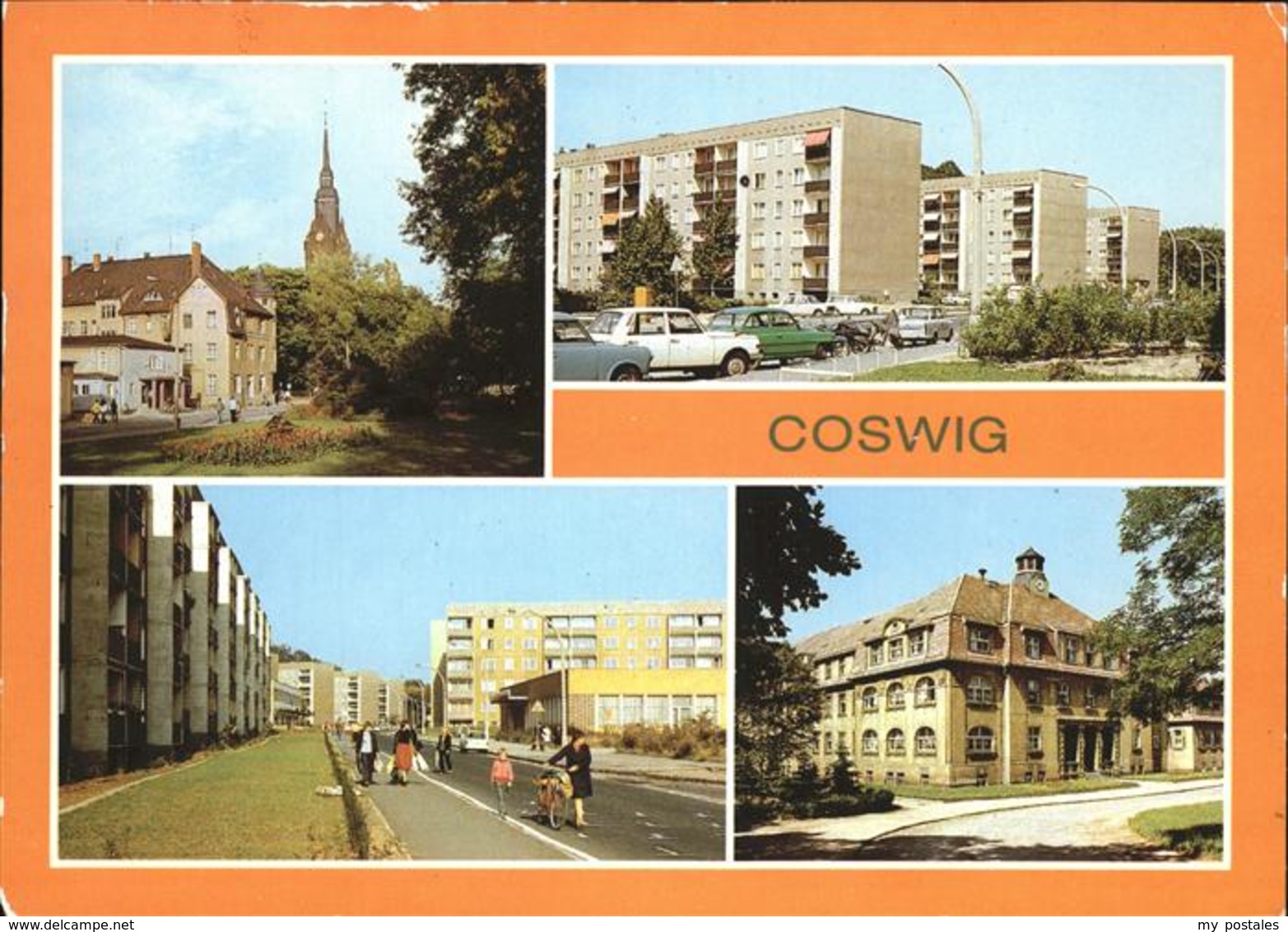 41238329 Coswig Sachsen Plattenbau Fahrrad Autos Pflegeheim Kreisheim Coswig Cos - Coswig