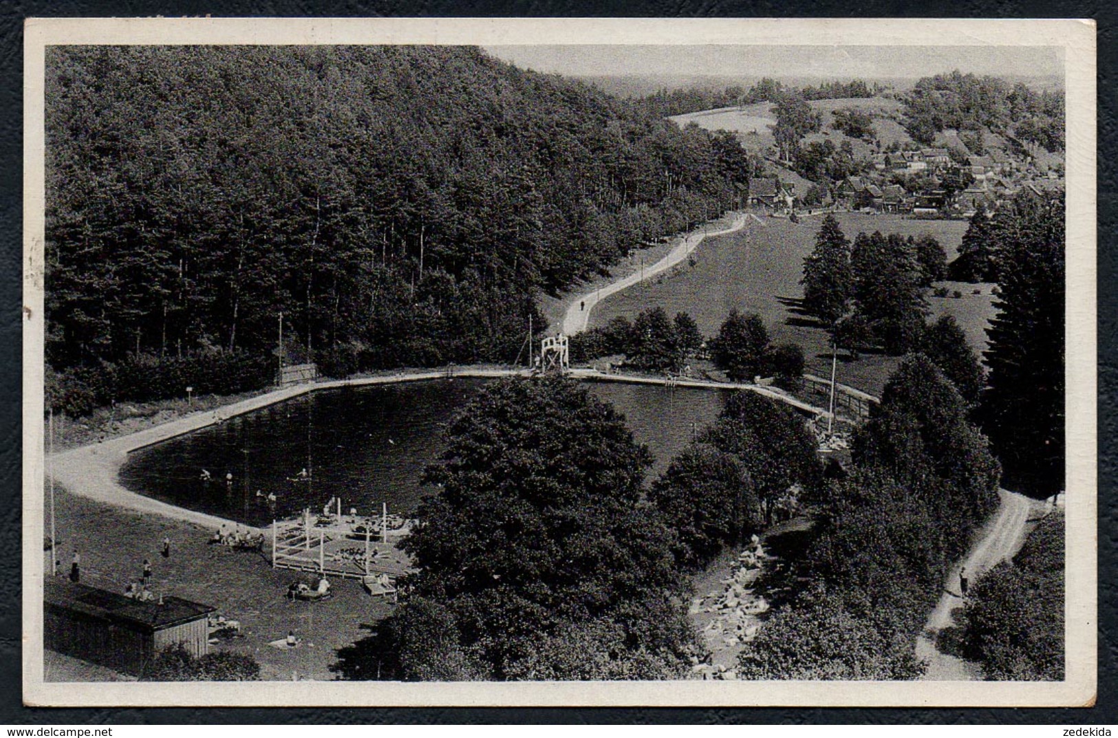 B2829 - Lobenstein - Flußbad Im Koselgrund - Gel 1950 Sonderstempel - P. König - Lobenstein