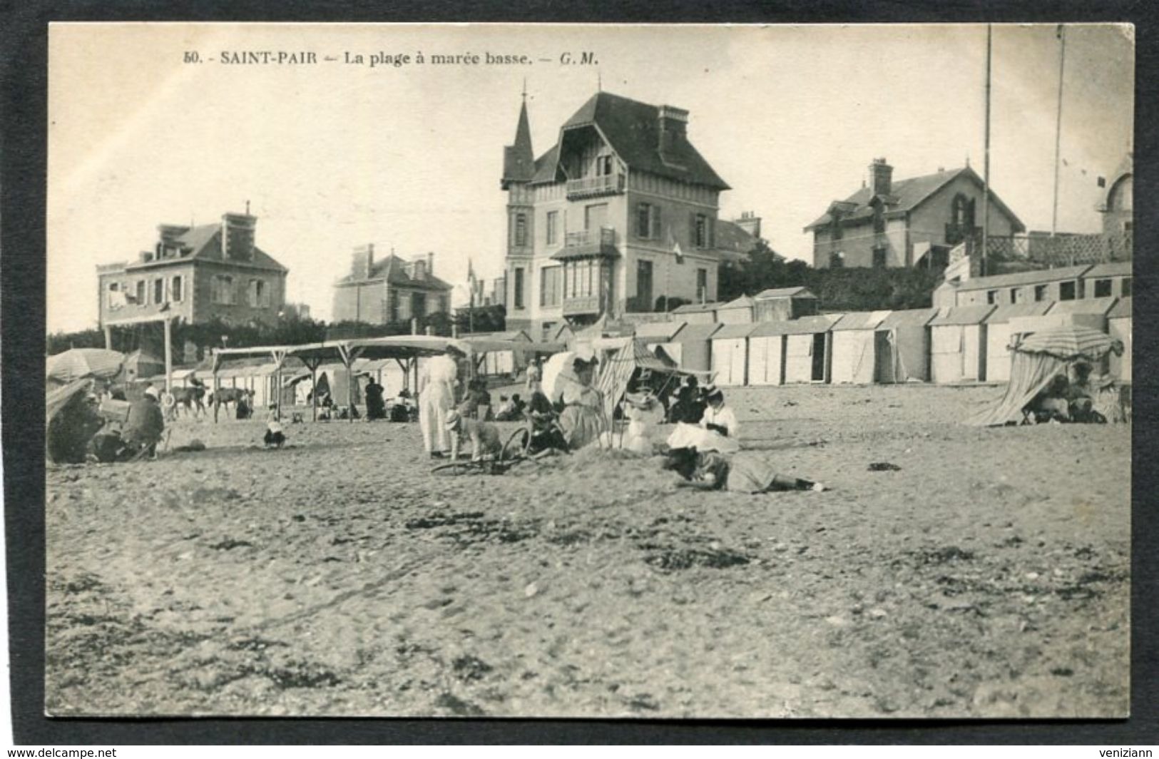 CPA - SAINT PAIR - La Plage à Marée Basse, Animé - Saint Pair Sur Mer