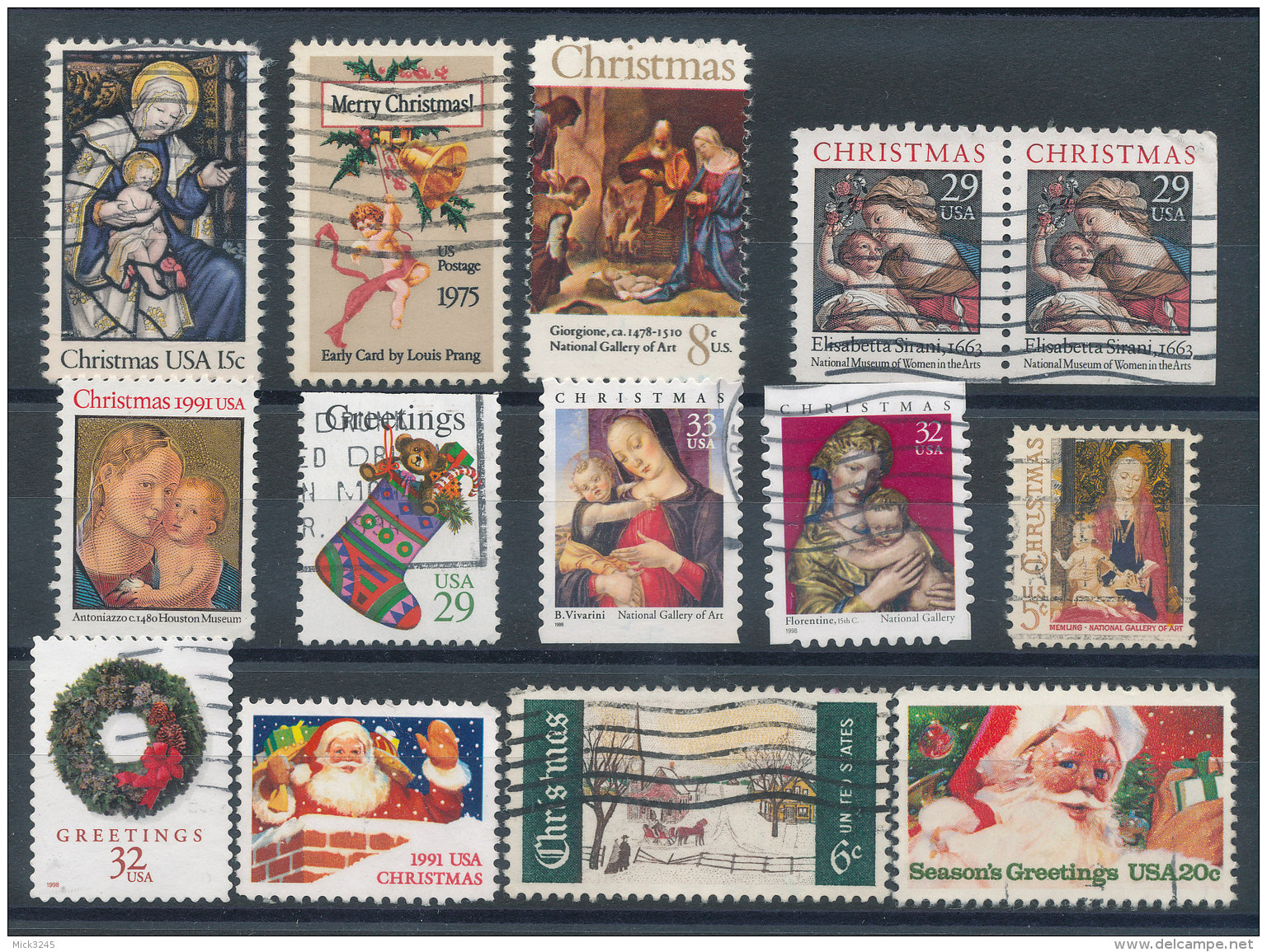 USA Petit Lot De 14 Timbres - Collections