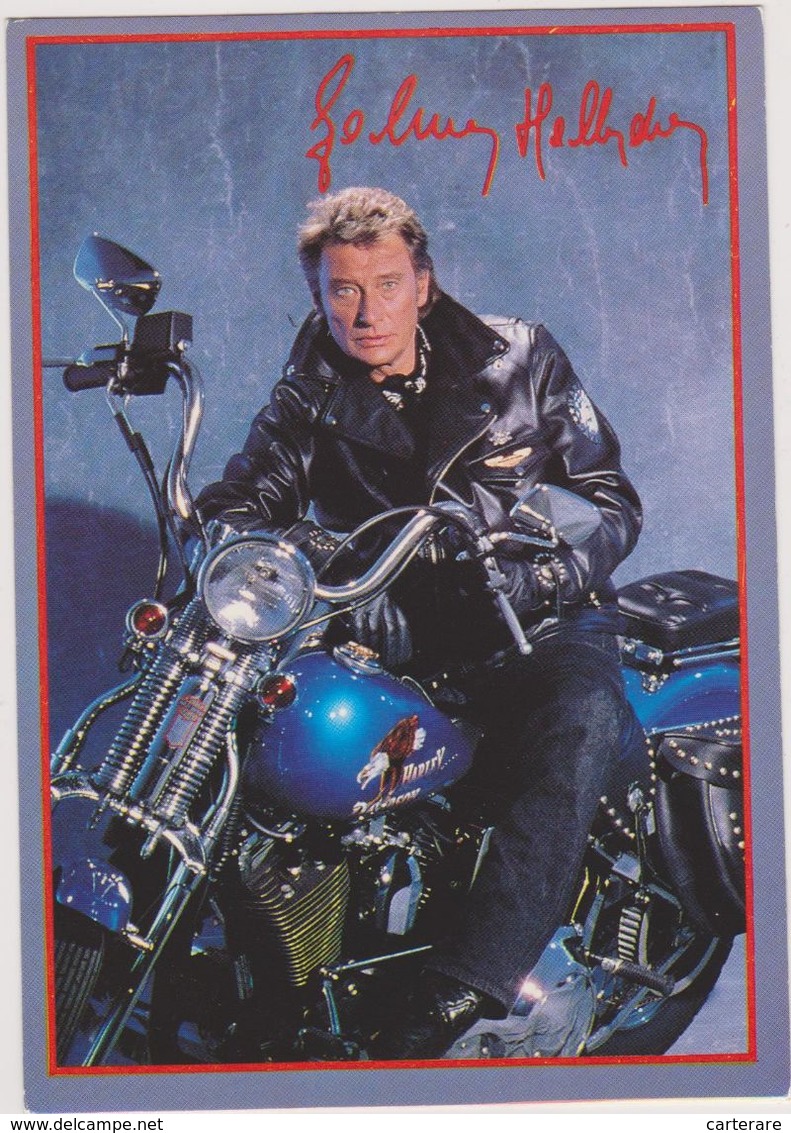 Carte Postale,johnny Halliday,photo Frank,n°20,sur Sa Moto ,harley Davidson,bikers - Künstler
